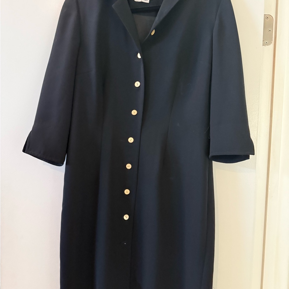 Elegant Black Button-Up Dress
